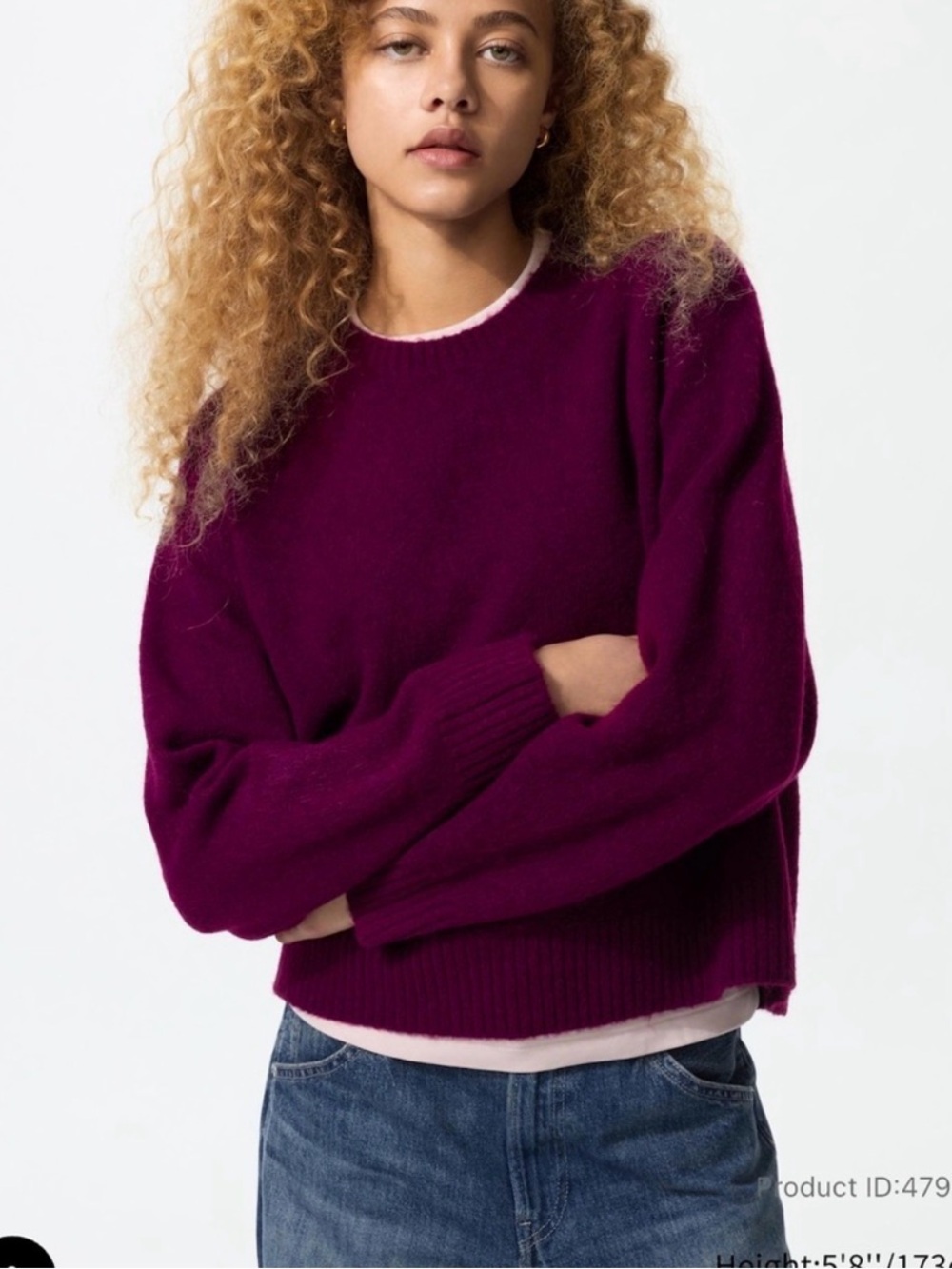 Uniqlo Wool Blend Pull Over Wine Color Sweater Size XL